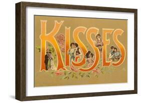 Kisses, Couples-null-Framed Art Print