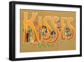 Kisses, Couples-null-Framed Art Print