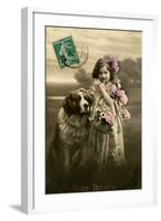 'Kisses' Postcard, 1911-French Photographer-Framed Photographic Print