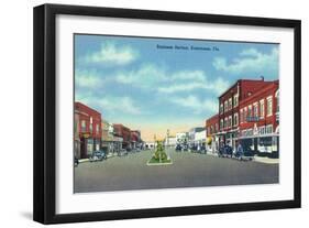 Kissimmee, Florida - Business Section View-Lantern Press-Framed Art Print