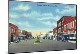 Kissimmee, Florida - Business Section View-Lantern Press-Mounted Art Print