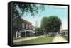 Kissimmee, Florida - View Down Broadway-Lantern Press-Framed Stretched Canvas