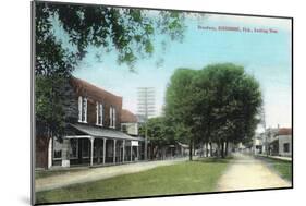 Kissimmee, Florida - View Down Broadway-Lantern Press-Mounted Art Print