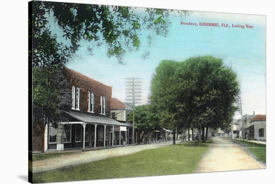 Kissimmee, Florida - View Down Broadway-Lantern Press-Stretched Canvas