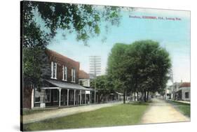 Kissimmee, Florida - View Down Broadway-Lantern Press-Stretched Canvas