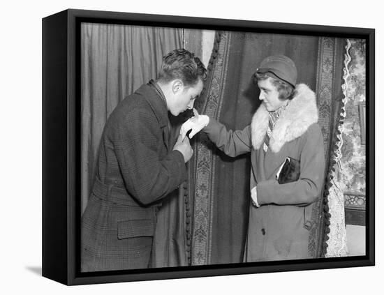 Kissing a Lady's Hand-null-Framed Stretched Canvas