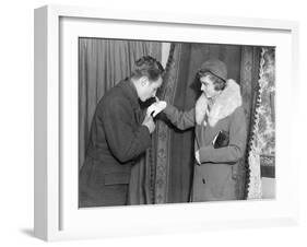 Kissing a Lady's Hand-null-Framed Photographic Print