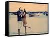 Kissing Couple at Playa de las Teresitas, Tenerife, Canary Islands, Spain-Michele Westmorland-Framed Stretched Canvas