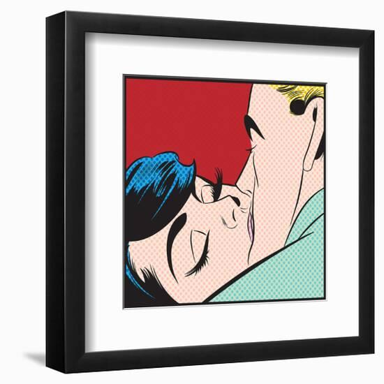 Kissing Couple Iii-null-Framed Art Print