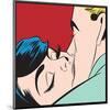 Kissing Couple Iii-null-Mounted Art Print