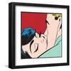 Kissing Couple Iii-null-Framed Art Print