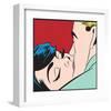 Kissing Couple Iii-null-Framed Art Print