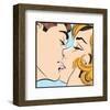 Kissing Couple III-null-Framed Art Print