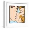 Kissing Couple III-null-Framed Art Print