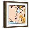 Kissing Couple III-null-Framed Art Print