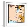 Kissing Couple III-null-Framed Art Print