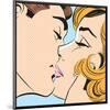 Kissing Couple III-null-Mounted Art Print