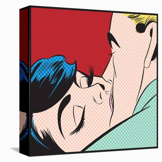 Kissing Couple Iii-null-Stretched Canvas