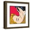 Kissing Couple-null-Framed Art Print
