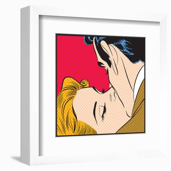 Kissing Couple-null-Framed Art Print