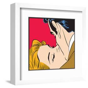 Kissing Couple-null-Framed Art Print