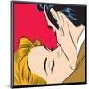 Kissing Couple-null-Mounted Art Print