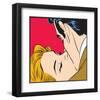 Kissing Couple-null-Framed Art Print