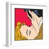 Kissing Couple-null-Framed Art Print