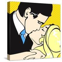 Kissing Couple-Alena Kozlova-Stretched Canvas