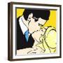 Kissing Couple-Alena Kozlova-Framed Art Print