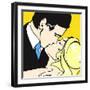 Kissing Couple-Alena Kozlova-Framed Art Print