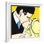 Kissing Couple-Alena Kozlova-Framed Art Print
