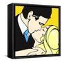Kissing Couple-Alena Kozlova-Framed Stretched Canvas