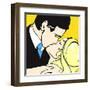 Kissing Couple-Alena Kozlova-Framed Art Print