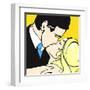 Kissing Couple-Alena Kozlova-Framed Art Print