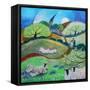 Kissing Gate, 2021 (acrylics on paper)-Lisa Graa Jensen-Framed Stretched Canvas