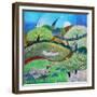 Kissing Gate, 2021 (acrylics on paper)-Lisa Graa Jensen-Framed Giclee Print