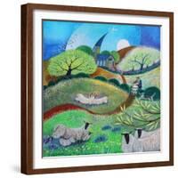 Kissing Gate, 2021 (acrylics on paper)-Lisa Graa Jensen-Framed Giclee Print