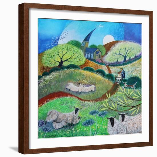 Kissing Gate, 2021 (acrylics on paper)-Lisa Graa Jensen-Framed Giclee Print