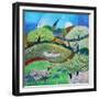 Kissing Gate, 2021 (acrylics on paper)-Lisa Graa Jensen-Framed Giclee Print