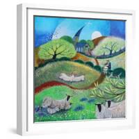 Kissing Gate, 2021 (acrylics on paper)-Lisa Graa Jensen-Framed Giclee Print