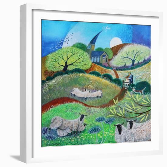 Kissing Gate, 2021 (acrylics on paper)-Lisa Graa Jensen-Framed Giclee Print