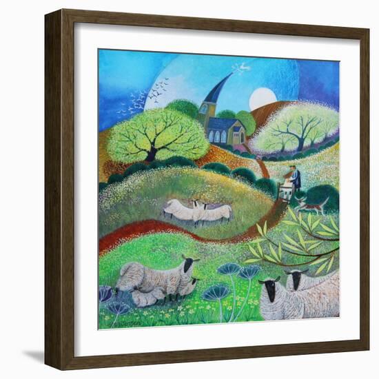 Kissing Gate, 2021 (acrylics on paper)-Lisa Graa Jensen-Framed Giclee Print