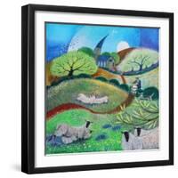 Kissing Gate, 2021 (acrylics on paper)-Lisa Graa Jensen-Framed Giclee Print