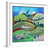 Kissing Gate, 2021 (acrylics on paper)-Lisa Graa Jensen-Framed Giclee Print