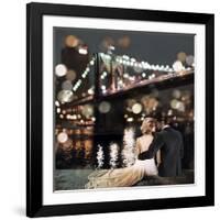 Kissing in a NY Night (detail)-Dianne Loumer-Framed Giclee Print