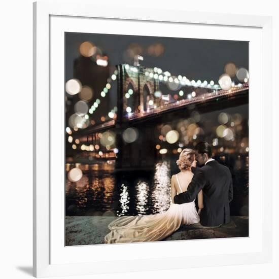 Kissing in a NY Night (detail)-Dianne Loumer-Framed Giclee Print