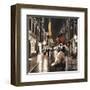 Kissing in Paris (detail)-Pierre Benson-Framed Art Print