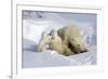 Kissing Polar Bear Cubs-Howard Ruby-Framed Photographic Print