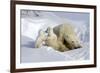 Kissing Polar Bear Cubs-Howard Ruby-Framed Photographic Print